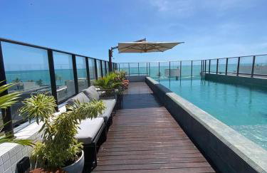 Flat no Bessa a 50m do mar - Rooftop com vista - Recepção 24h - Foto 16