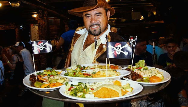 Comida a bordo do barco