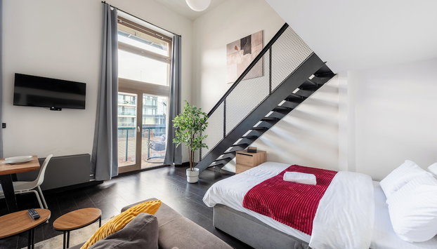 Family loft-apart with balcony in Prague - Foto 3, Habitación