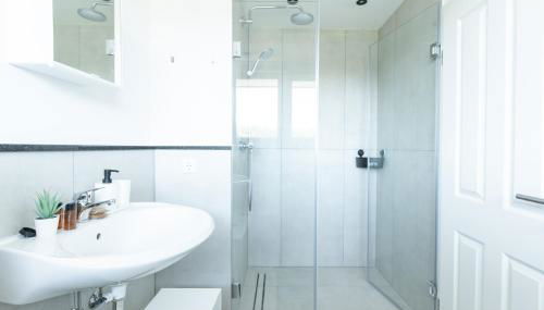 - Forest Retreat Deluxe - 2 Bedroom Apartment - 75 qm - Fully Renovated 2025 with TV & Netflix - King Size Beds - Full Kitchen - Free Parking - Close to Airport & Train - - Foto 3, Shower