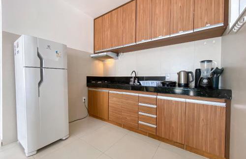Apto Térreo com 2 quartos (ambos com ar split), sendo 1 suíte, internet privativa 300MBPS, no Residencial Vila Regina, condominio com piscina e área gourmet bem próximo a praia de Taperapuã - Foto 58