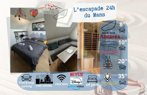 L'escapade 24h du Mans 4 pers Sauna - Foto 1