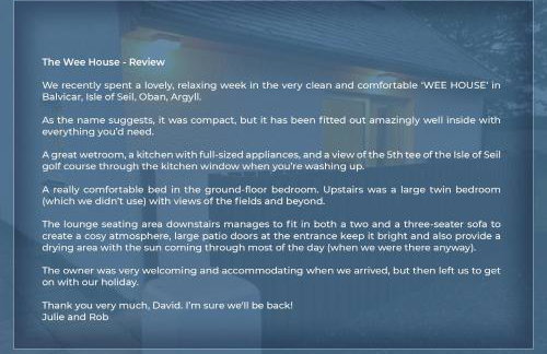 The WEE HOUSE Balvicar Isle of Seil - Foto 5