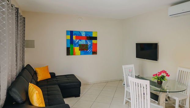 Elegant 1-bedroom Apartment 3 km From Eagle Beach - Foto 4, Sala de estar