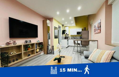 70m2 climatisé - Parking privé - Terrasse - 2 chambres - Lycée Roosevelt - Reims Arena - Foto 14