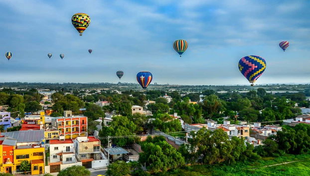 Admirez Tequisquiapan depuis les airs