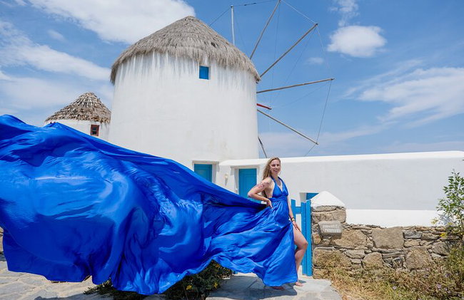Mykonos Dream FLying Dress Photoshoot - Photo 4
