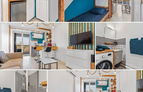 Studio cabine AZUR ,5 min mer -5 min Arena - clim - parking gratuit privée - 4 personnes - Foto 2