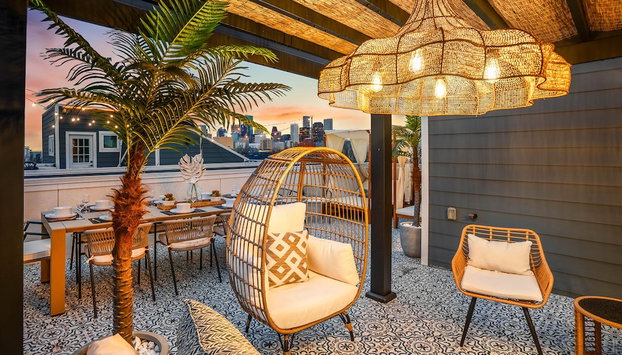 The Green Haus: Luxxe Cabana Rooftop Retreat - Foto 2, Quarto