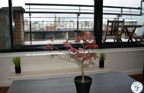 Penthouse - Amazing City Skyline Views - Balcony - FREE extra 2 hours - FREE Parking - Utilita Arena - Bullring Shopping - New St Station- Super King Size Bed - Foto 11