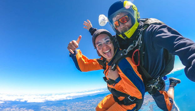 Selfie pendant le saut