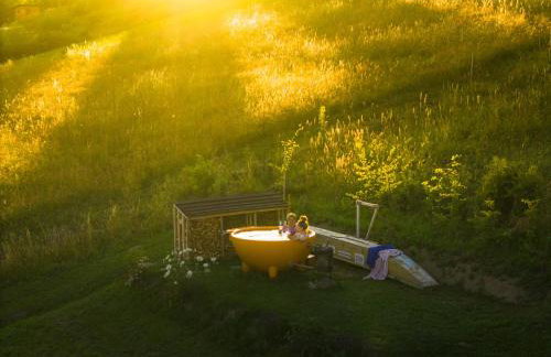 Houten Villa "ReisnaarPolen" Royaal ontbijt tevens Gluten Lactose vrij, Vega en diner mogelijk, sauna en Hottub - Foto 51