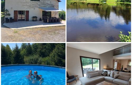 "Le petit bonheur" Gîte van 4 tot 12 personen met privé vijver van 2Ha - Foto 1