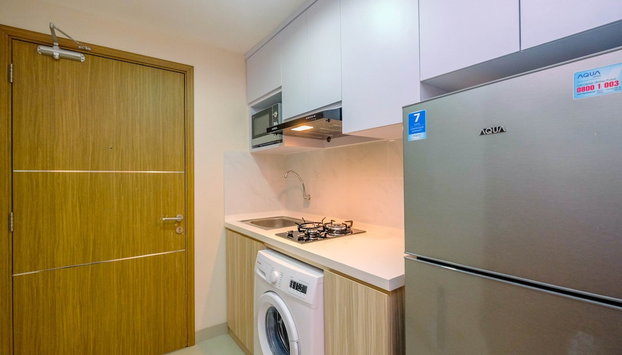 Warm and Homey Studio at The Oasis Cikarang Apartment - Foto 5, Cocina básica privada