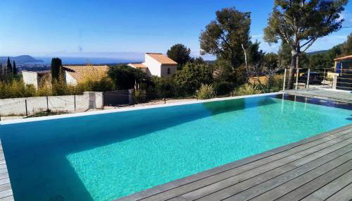 Villa La Voile au Vent - Sur les collines de la Cadière d'Azur - Villa spacieuse, 4 chambres, climatisée avec piscine à débordement, Vue mer et collines - Foto 2