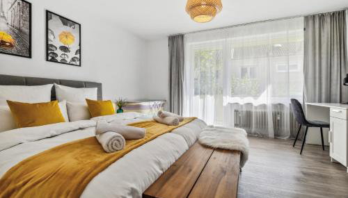 Gelbe Koffer - Großes 3 SZ Apartment Homburg - 1 km Uniklinik - bis 6 Pers - Balkon - Parkplatz - Self-Check-in - Foto 1, towels