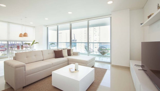 w Breathtaking 2BR w AC in Cartagena - Foto 5, Habitación