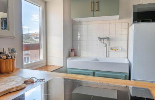 T2 chaleureux au coeur des vignes -vue place de Condrieu-long séjour possible - Foto 19