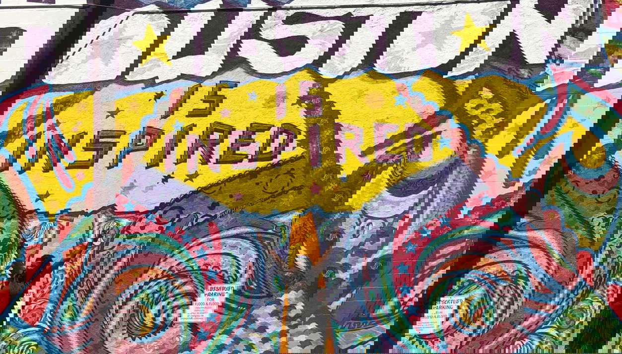 Admire the colorful street art