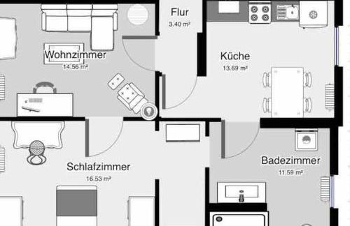 65qm Luxus Apartment mit Whirlpool Saarbrücken Uni Nähe - Foto 33