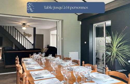 Grand Gîte Le Saule en Scie - 3 étoiles - Spa chauffé, 12 à 14 pers, jardin clos, 30 mn PuyduFou - Foto 14