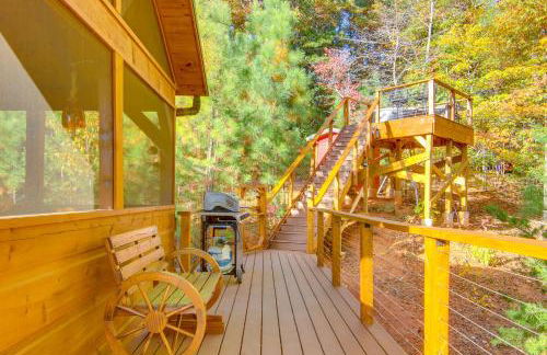 7 Mi to Lake Lure Mill Spring Cabin with Hot Tub - Foto 23