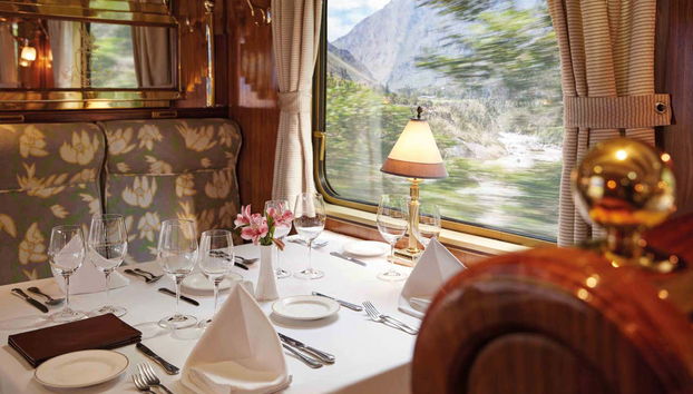 Viste dall'interno del treno