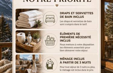L'esprit chalet - draps et serviettes inclus - Foto 4