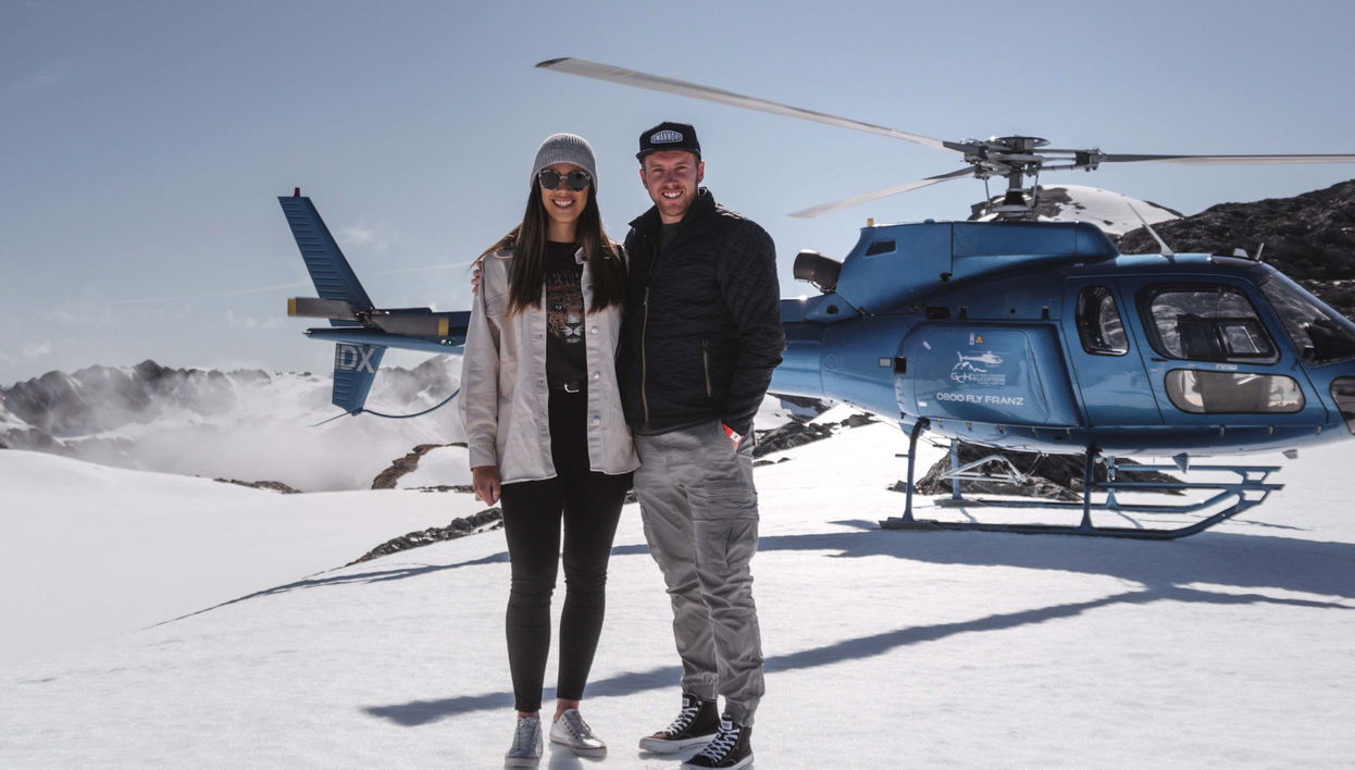 Passeio de helicóptero por Franz Josef