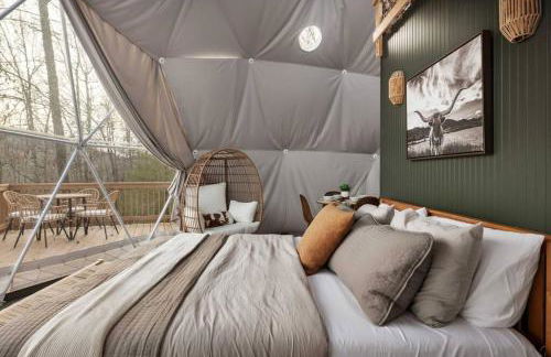 Glamping Dome w Hot Tub Fire Pit & River Access - Foto 43