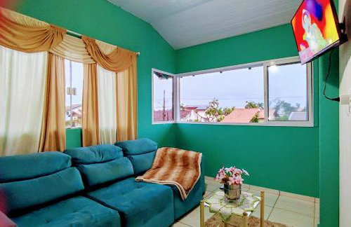 Apto com churrasqueira 500m do mar com vista da salaSacada para horizonte - Foto 18