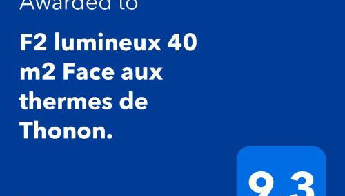 F2 lumineux 40 m2 Face aux thermes de Thonon. - Foto 2