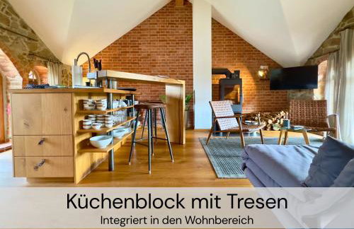 HexenburgbeiDresden 2 Zimmer Architektenwohnung mit eigener Sauna, Whirlwanne und Kamin - Nähe Sächsische Schweiz Dresden - Foto 10