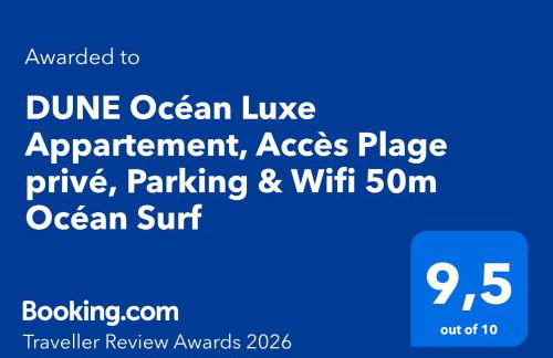 DUNE Océan Luxe Appartement, Accès Plage privé, Parking & Wifi 50m Océan Surf - Foto 7