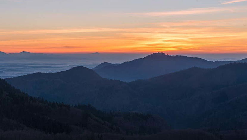 Admiring the sunrise from Poon Hill
