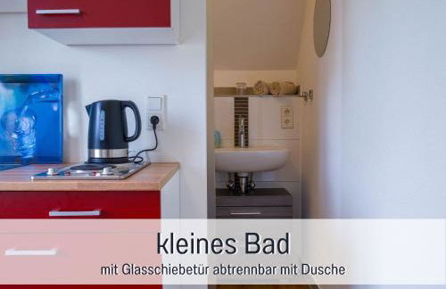 Dahem-Apartments - ruhig Parkplatz Rhein Main Gebiet gut erreichbar - 3 Apartments - barrierefrei mit Garten und Hund auf Anfrage -- 2 SZ Maisonette mit Balkon, -- 2 SZ mit Balkon - Foto 42