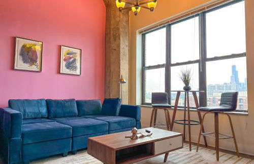 Modern 2BR Loft with Amazing City Skyline View and Optional Parking for 8 Guests Near McCormick Place and Soldier Field - Foto 19