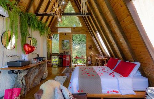 Chale Alcantara Jacuzzi, Lareira e Deck com Vista - Foto 18