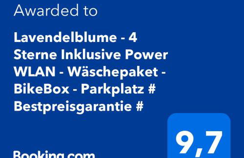 Lavendelblume - 4 Sterne - inklusive eigener BikeBox mit Strom, Wäschepaket, Power WLAN, Parkplatz, early CheckIn # Bestpreisgarantie # - Photo 16