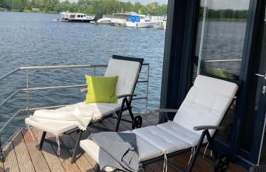 Schwimmende Ferienwohnung, Hausboot Urlaub als Festlieger am Steg - Foto 7