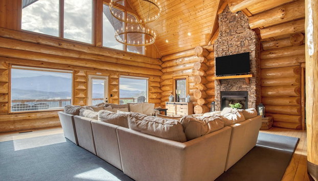 Luxury Cabin w Panoramic Views Firepit Game Room Pinnacle Chalet - Foto 5, Habitación
