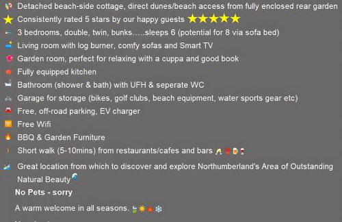 Marram Cottage - Well Equipped, Cosy, Home from Home, Next to Beach, - Foto 4