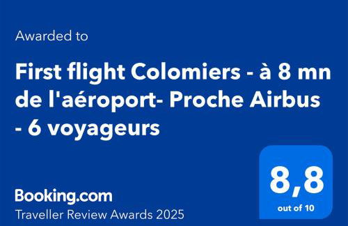 First flight Colomiers - à 8 mn de l'aéroport- Proche Airbus - 6 voyageurs - Foto 4