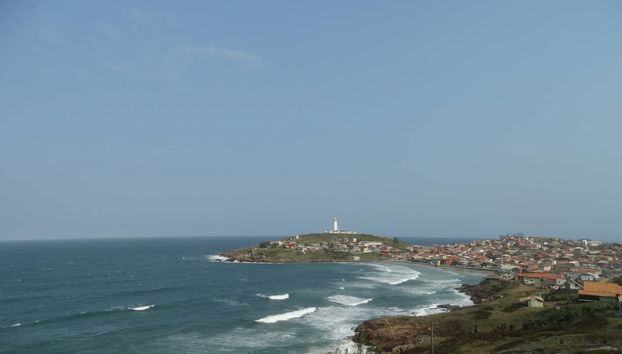 Coast of Laguna, with its famous lighthouse in the background