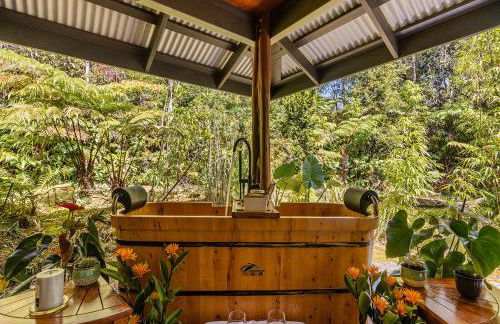 Volcano Tea House Cottage-SpaBath-HotTub-FirePlace - Foto 19