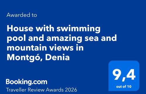 House with swimming pool and amazing sea and mountain views in Montgó, Denia - Photo 2