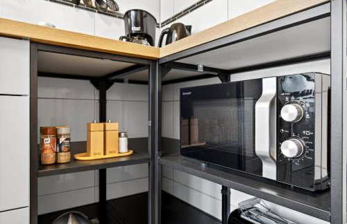 Großzügiges Industrie Design Apartment für bis zu 6 Personen, Nähe Messe und DUS, verkehrsgünstig - Familien, Gruppen und Firmen - Foto 29