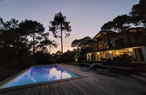 Maison au calme entre Océan et Lac, vue sur le golf, piscine chauffée, classée 4 étoiles - Foto 37
