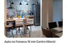 Apartamento, claro, alto,garagem,piscina todo novinho mobiliado, coração do Fonseca - Foto 4