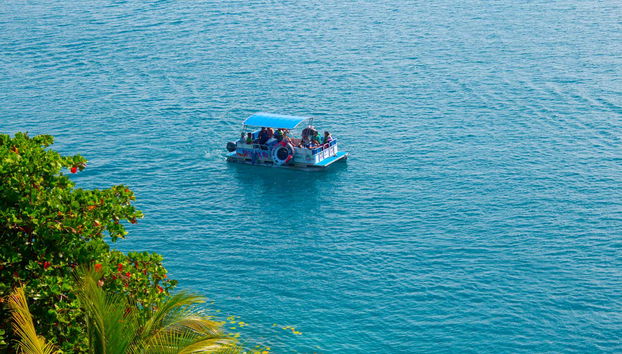 Boat ride in the Bacalar Lagoon